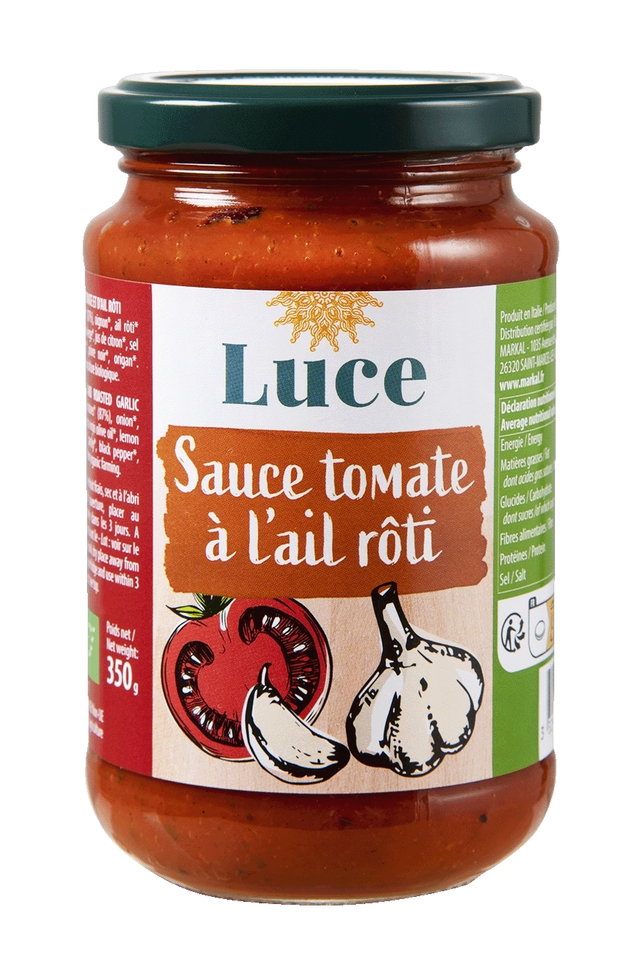 Sauce tomate ail rôti Luce